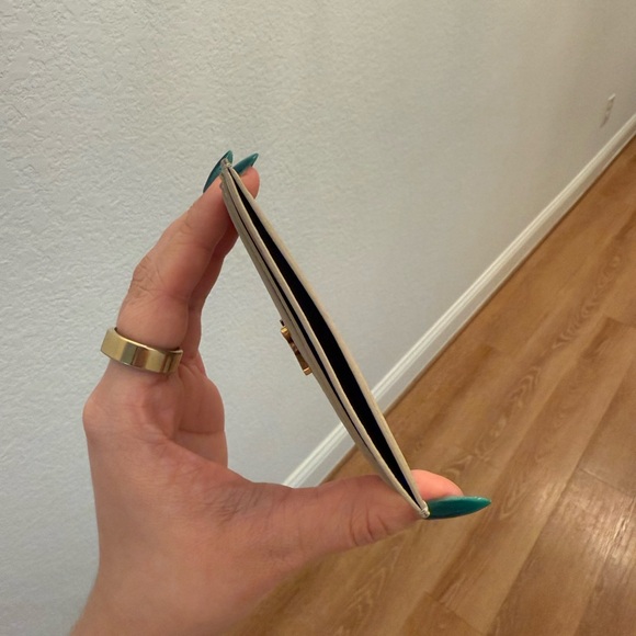 NWOT SAINT LAURENT GOLD LEATHER CARD CASE - Picture 3 of 6